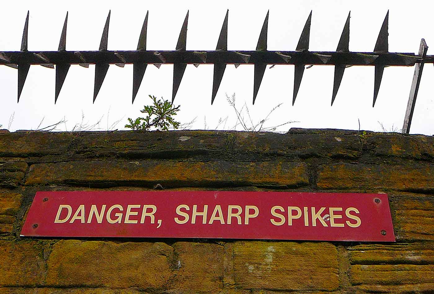 Danger, Sharp Spikes.