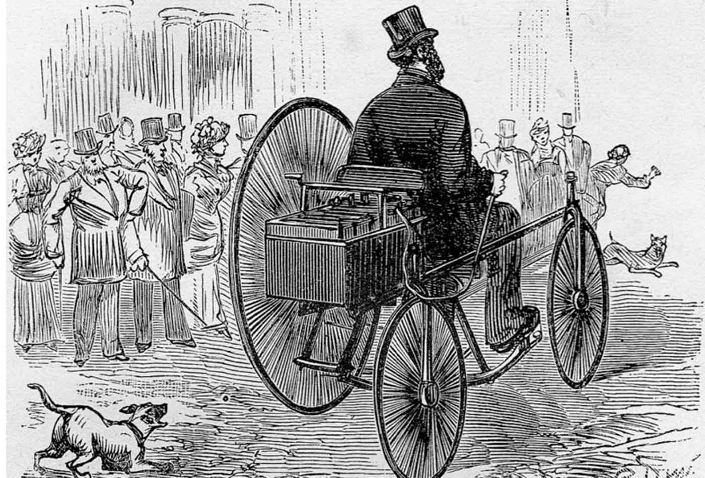 Gustave Trouvé's tricycle, the first ever electric automobile to be shown in public, 1881-1883.