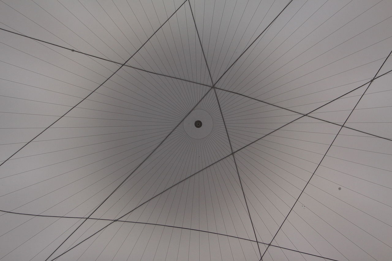 Detail from Big Air Package by Christo in Gasometer Oberhausen.