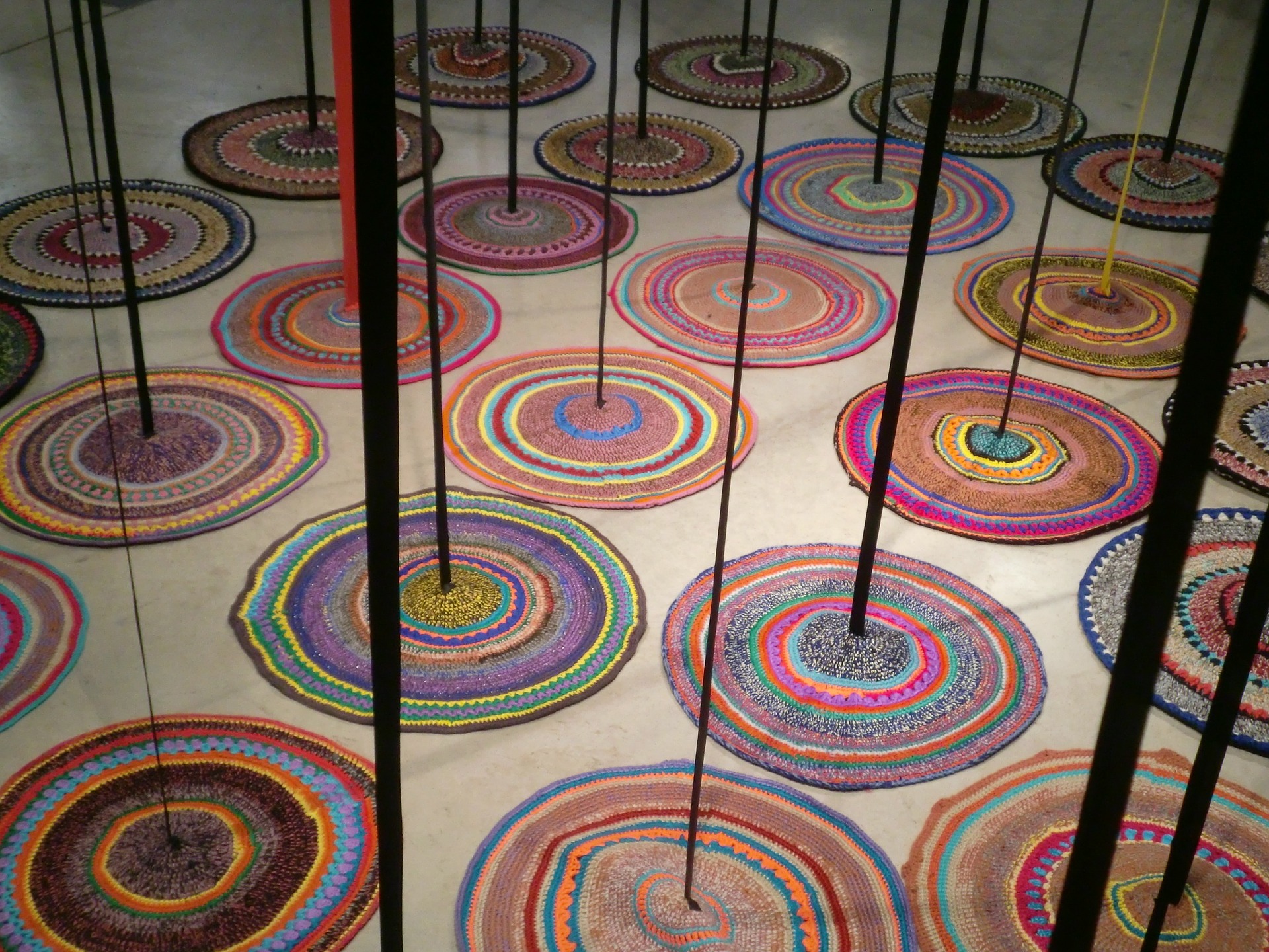 Colorful wool carpets