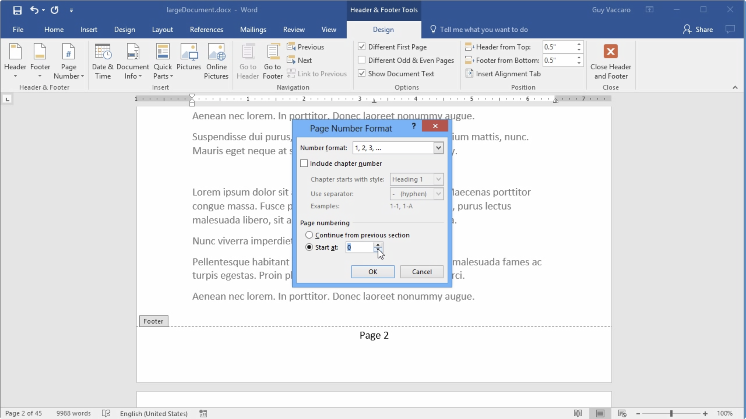 How To Reduce Header And Footer Size In Word 2016