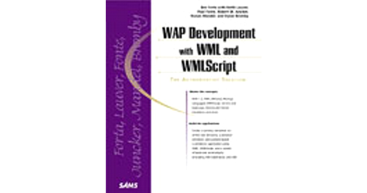 Wap Development With Wml And Wmlscript Book