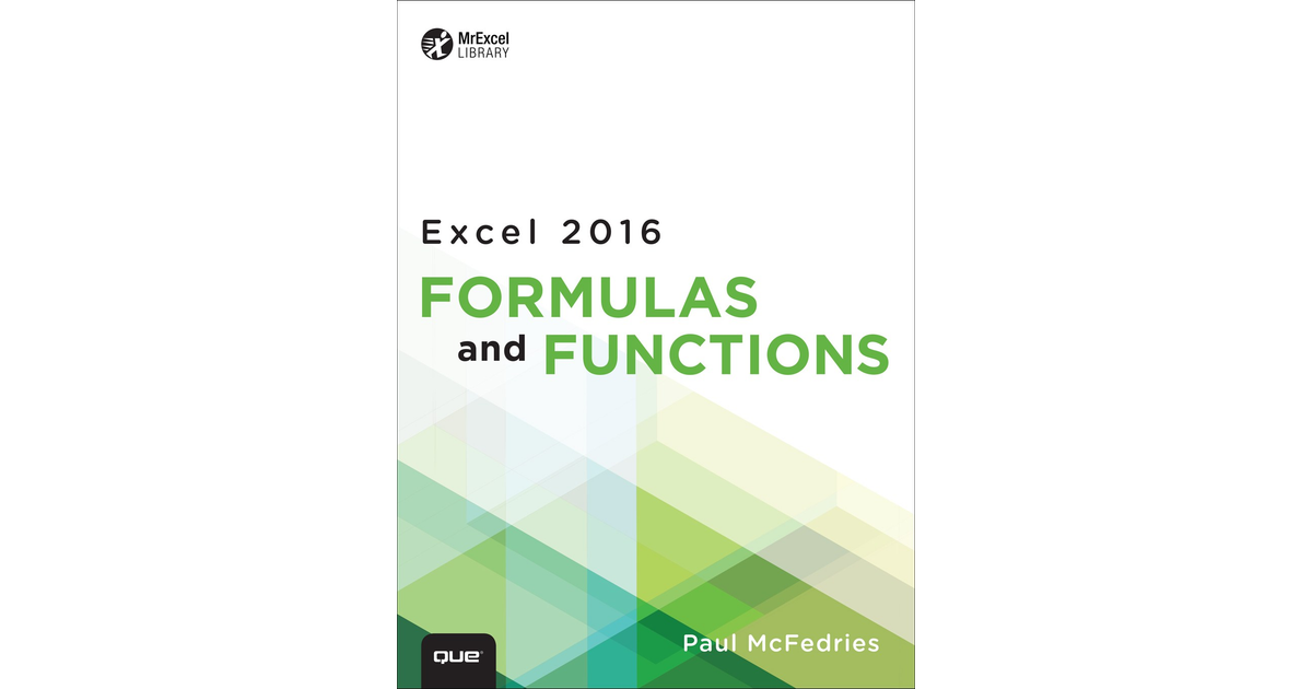 Excel 2016 Formulas and Functions[Book]