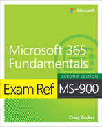 Index - Exam Ref MS-900: Microsoft 365 Fundamentals, 2nd Edition [Book]