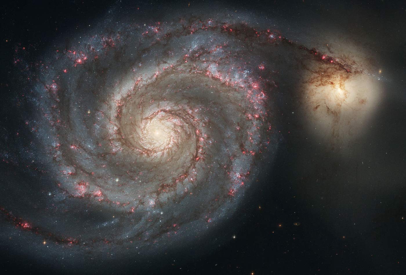 The Whirlpool Galaxy (Spiral Galaxy M51, NGC 5194).