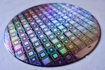 A Wafer of the Latest D-Wave Quantum Computers